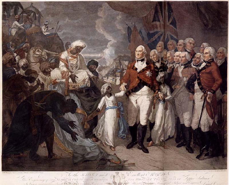 Daniel Orme Lord Cornwallis Receiving the Sons of Tipu Sultan as Hostages France oil painting art